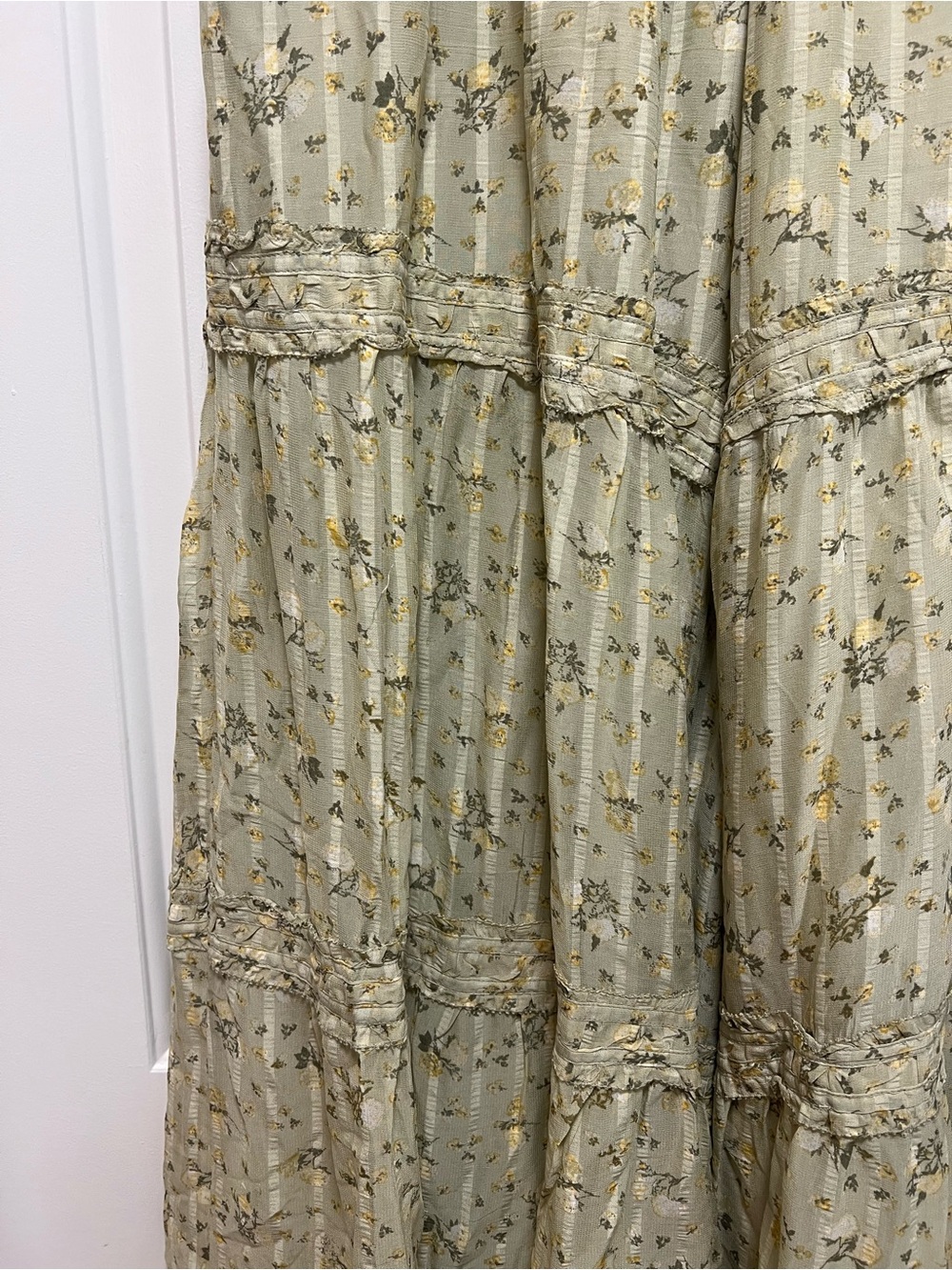Free People Yellow Emmaline Tiered Floral Pants - Picture 6 of 12